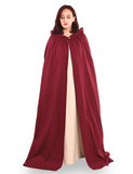 HERO Burgundy - Cape à capuche médiévale viking pour femme 