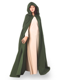 HERO Green - Cape à capuche médiévale viking pour femme 