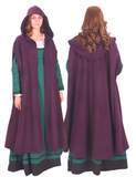 KAYLA  WOOL Purple – Medieval Viking Wool Coat Cloak with Pockets