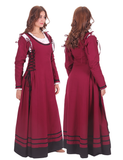 MIA Cotton Burgundy – XV-XVI Century Inspired Medieval Viking Renaissance Dress