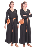 Wilma Wool Black – Wool Medieval Viking Women Dress