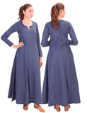 Wilma Wool Indigo Blue – Wool Medieval Viking Women Dress